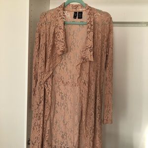 Windsor Long Sleeve Lace Duster Sz L